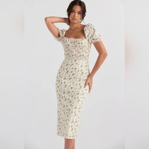 House of CB Bellucci garden print shirred sundress